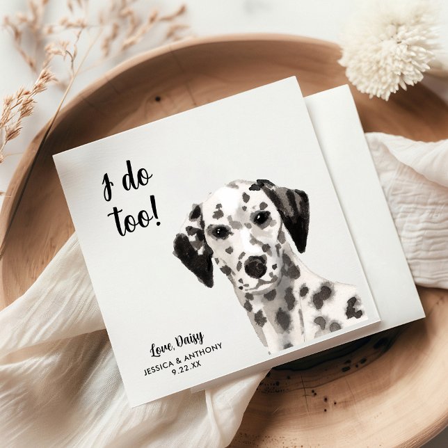 Dog Wedding Cocktail Napkins Serviette (Von Creator hochgeladen)