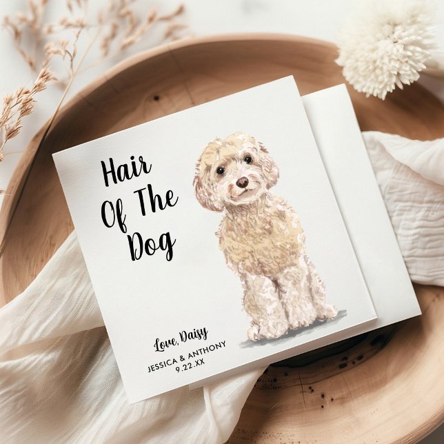 Dog Wedding Cocktail Napkins Serviette (Von Creator hochgeladen)