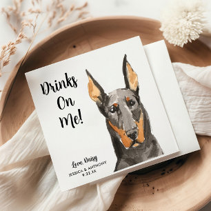 Dog Wedding Cocktail Napkins Serviette