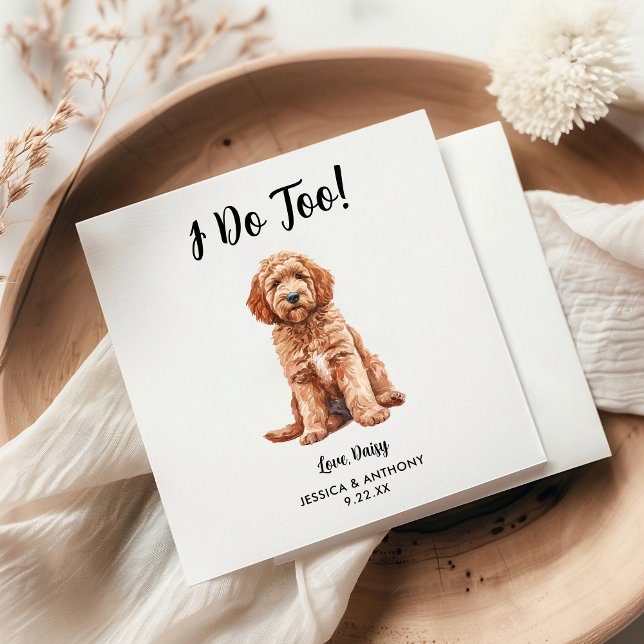 Dog Wedding Cocktail Napkins Serviette (Von Creator hochgeladen)