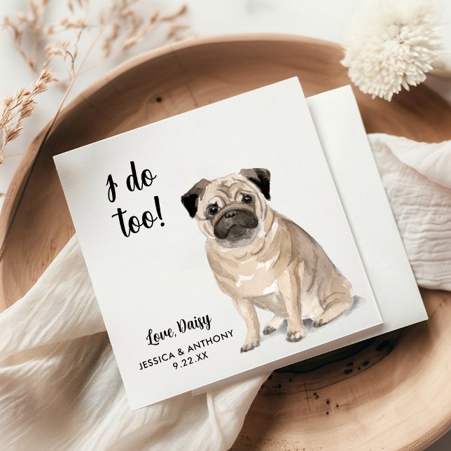 Dog Wedding Cocktail Napkins Serviette (Von Creator hochgeladen)