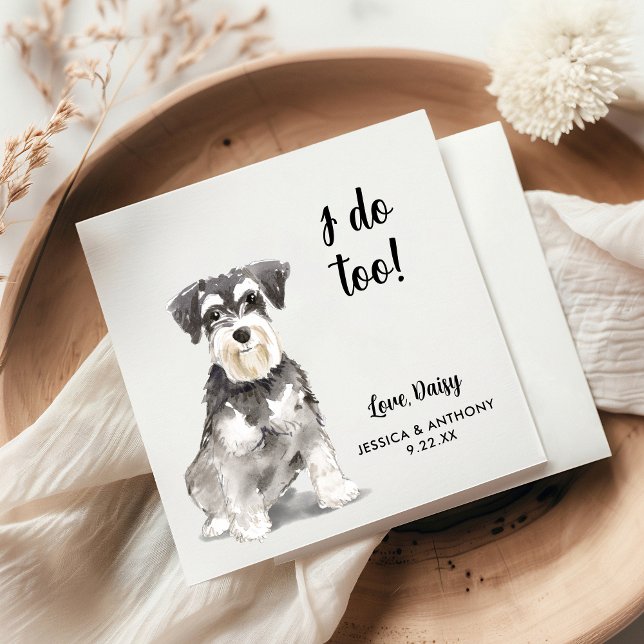 Dog Wedding Cocktail Napkins Serviette (Von Creator hochgeladen)