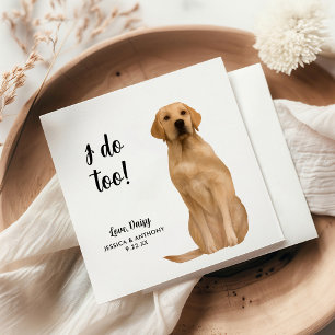 Dog Wedding Cocktail Napkins Serviette