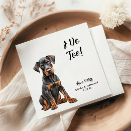 Dog Wedding Cocktail Napkins Serviette