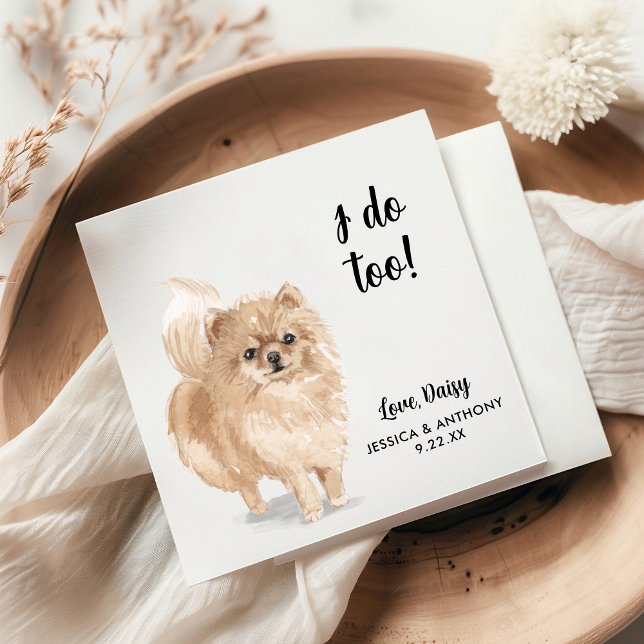 Dog Wedding Cocktail Napkins Serviette (Von Creator hochgeladen)