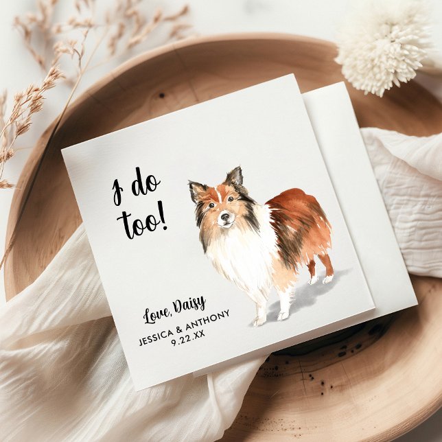 Dog Wedding Cocktail Napkins Serviette (Von Creator hochgeladen)