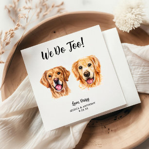 Dog Wedding Cocktail Napkins Serviette
