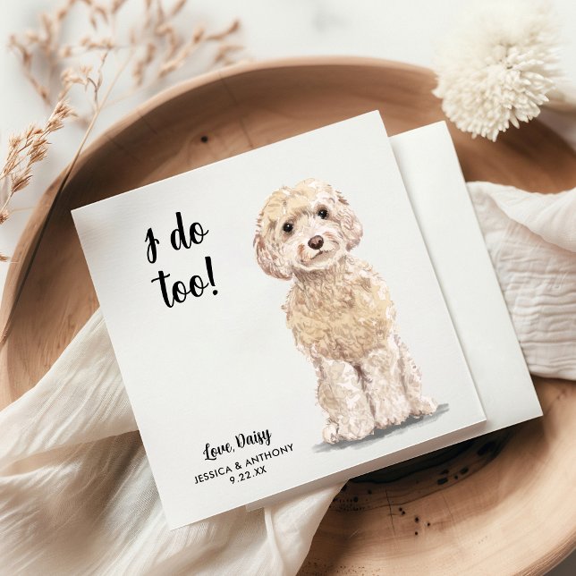 Dog Wedding Cocktail Napkins Serviette (Von Creator hochgeladen)