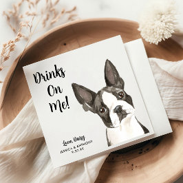 Dog Wedding Cocktail Napkins Serviette