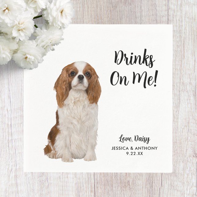 Dog Wedding Cocktail Napkins Serviette (Von Creator hochgeladen)