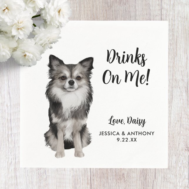 Dog Wedding Cocktail Napkins Serviette (Von Creator hochgeladen)