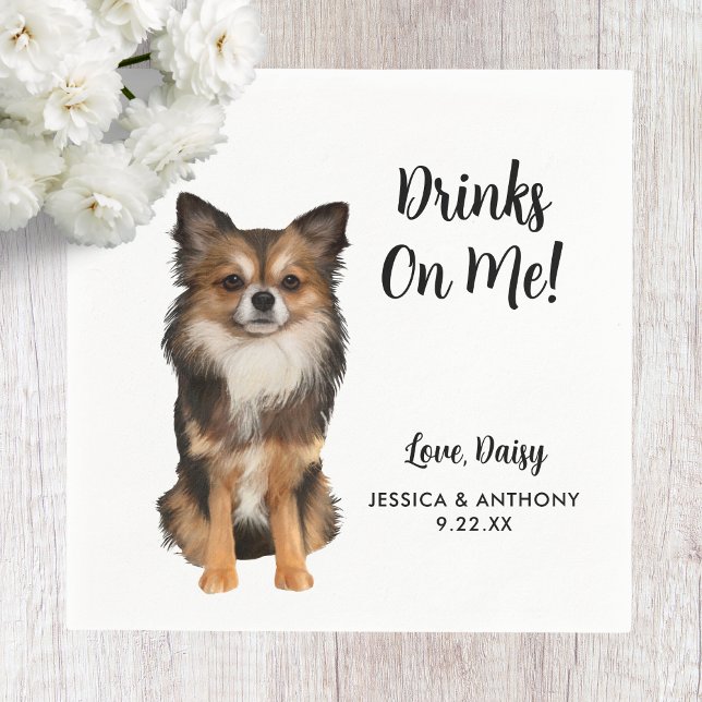Dog Wedding Cocktail Napkins Serviette (Von Creator hochgeladen)