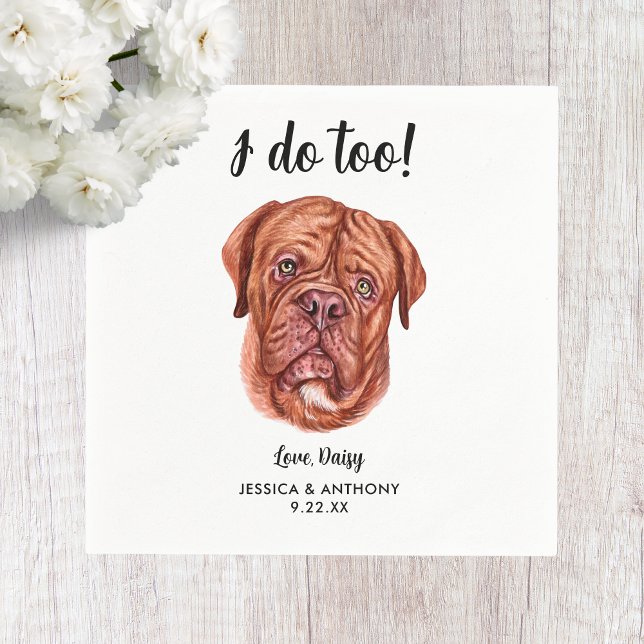 Dog Wedding Cocktail Napkins Serviette (Von Creator hochgeladen)