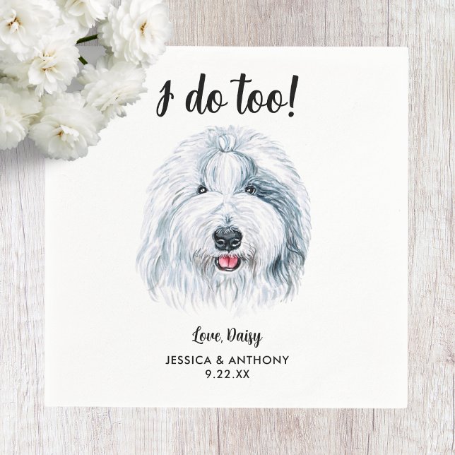 Dog Wedding Cocktail Napkins Serviette (Von Creator hochgeladen)