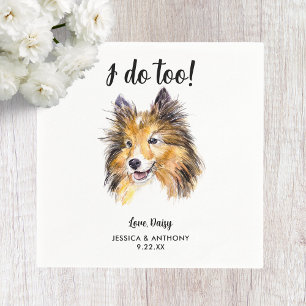 Dog Wedding Cocktail Napkins Serviette
