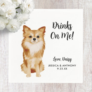 Dog Wedding Cocktail Napkins Serviette