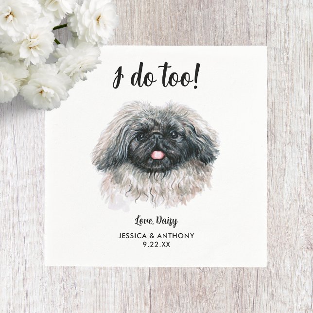 Dog Wedding Cocktail Napkins Serviette (Von Creator hochgeladen)