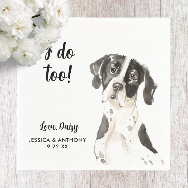 Dog Wedding Cocktail Napkins Serviette (Von Creator hochgeladen)