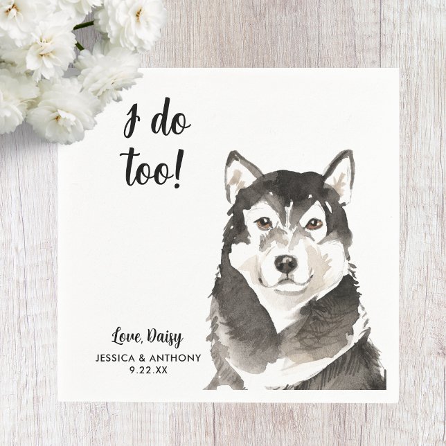 Dog Wedding Cocktail Napkins Serviette (Von Creator hochgeladen)