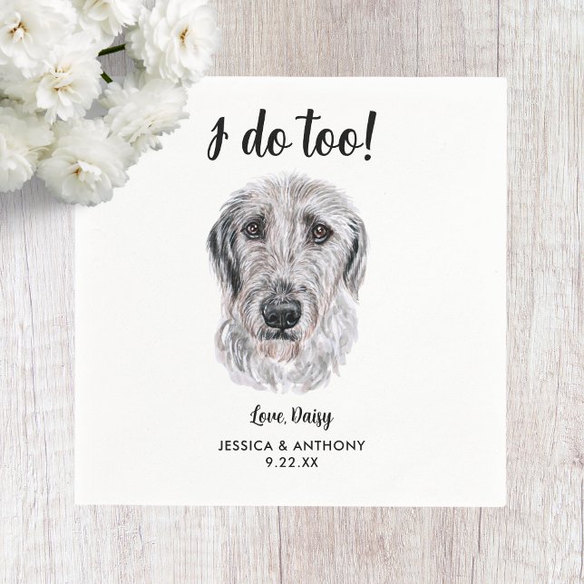 Dog Wedding Cocktail Napkins Serviette (Von Creator hochgeladen)