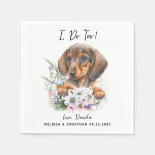 Dog Wedding Cocktail Serviette