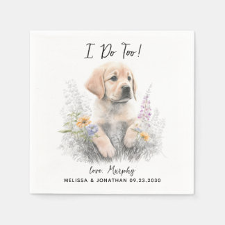 Dog Wedding Cocktail Serviette