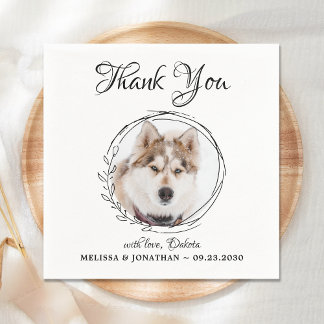 Dog Wedding Cocktail Serviette