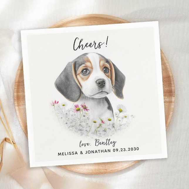 Dog Wedding Cocktail Serviette (Von Creator hochgeladen)