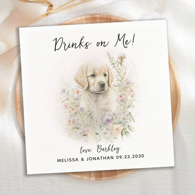 Dog Wedding Cocktail Serviette (Von Creator hochgeladen)