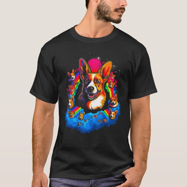 Dog Welsh Corgi Family T-Shirt (Vorderseite)