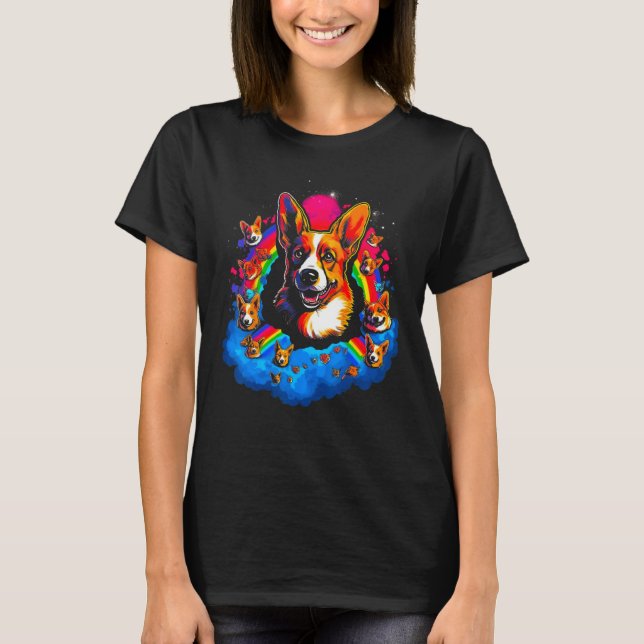 Dog Welsh Corgi Family T-Shirt (Vorderseite)