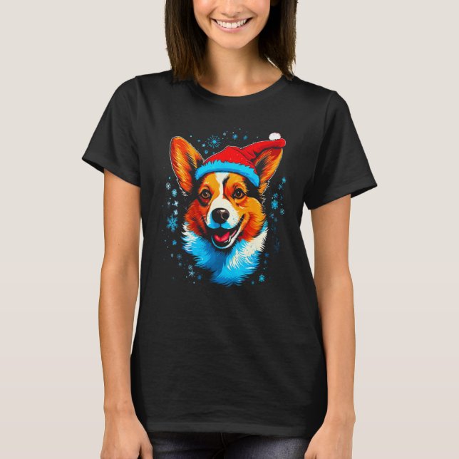 Dog Welsh Corgi Xmas T-Shirt (Vorderseite)