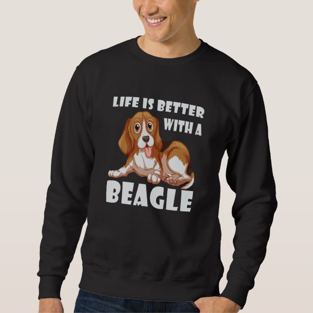 Dog  With A Beagle Cute Dog Sweatshirt (Vorderseite)