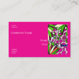 Dog with Pink Dots Company Business Cards Visitenkarte