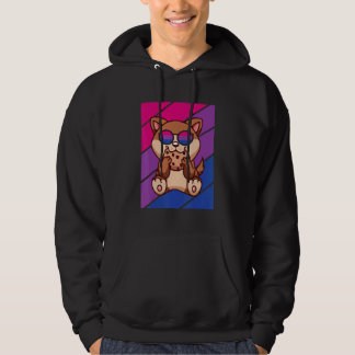 Dog With Pride Bisexual Flag LGBTQ Proud Ally Prid Hoodie