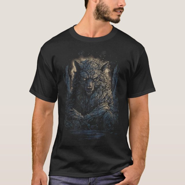 Dog Wolf Werewolf Cerberus Hellhound Mythos 5 T-Shirt (Vorderseite)
