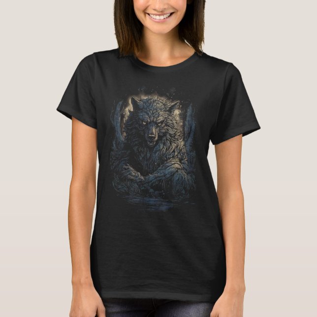 Dog Wolf Werewolf Cerberus Hellhound Mythos 5 T-Shirt (Vorderseite)