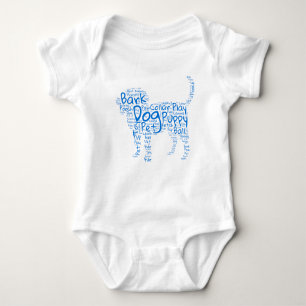 Dog Word Cloud Baby Strampler