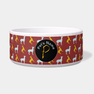 Dog Year Zodiac Birthday Monogram Pet's Bowl Napf