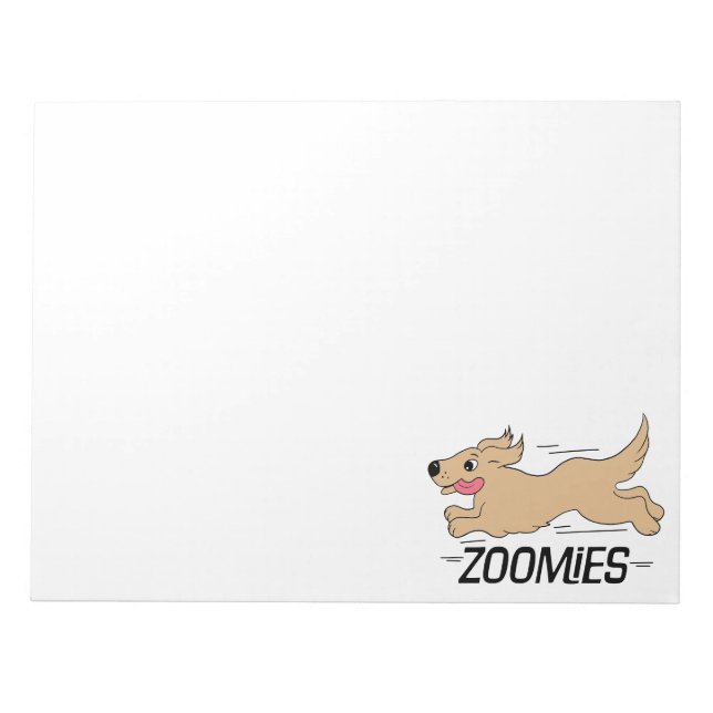 Dog Zoomies Funny Notizblock (Vorderseite)
