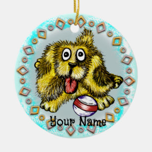 Dog zur Wiedergabe Keramik Ornament