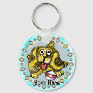 Dog zur Wiedergabe Schlüsselanhänger