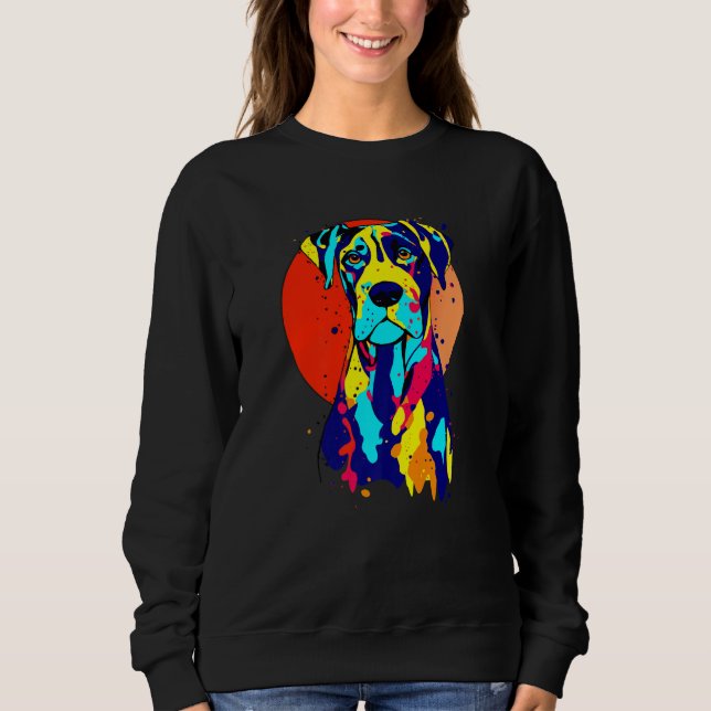 Dogbreed Great Dane Pop Colorful Sweatshirt (Vorderseite)
