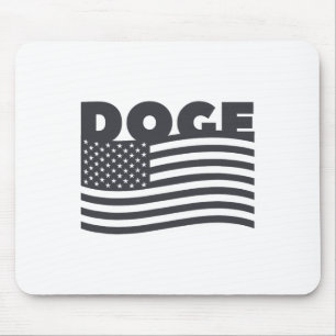 Doge Amerikanisch Patriotischer Trump Effizienz Mousepad