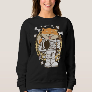 Doge Astronaut Shiba in den Weltraum des Mondes A Sweatshirt