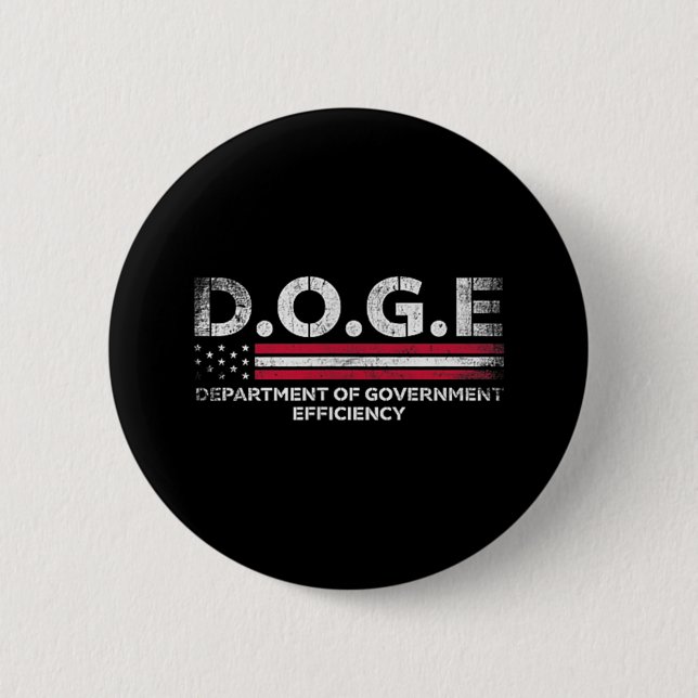 Doge D.o.g. Department of Government Efficiency Button (Vorderseite)