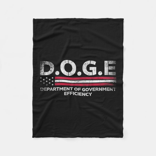 Doge D.o.g. Department of Government Efficiency Fleecedecke (Vorderseite)
