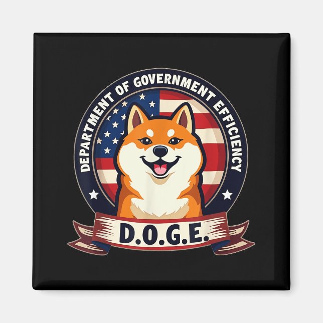 Doge D.o.g. Department of Government Efficiency Magnet (Vorne)