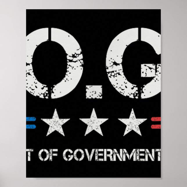 Doge D.o.g. Department of Government Efficiency Poster (Vorne)