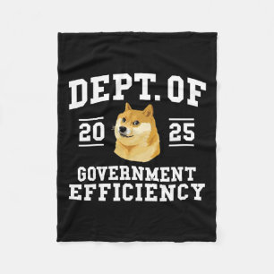 Doge D.o.g.e des Ministeriums für Effizienz der Re Fleecedecke
